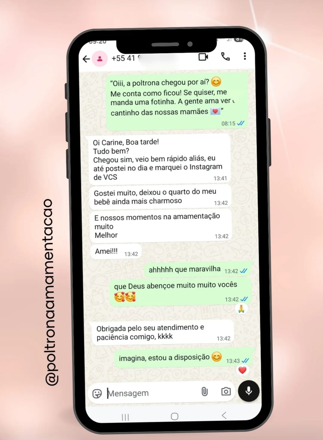 Depoimento cliente WhatsApp